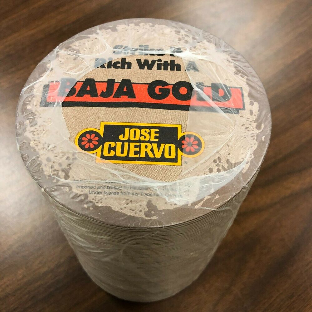 Jose Cuervo TEQUILA Beer Mat COASTERS LOT of 100 in sealed package 4" Circle